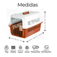 thumbnail image 4 of Jaula Transportadora Bloosom  Portatil Perro Gato Conejo Mascota Cafe, 4 of 5
