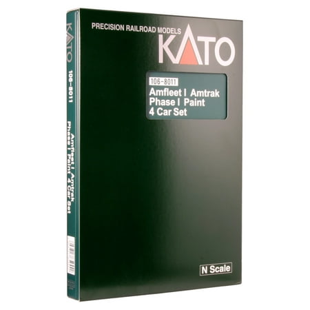 - Kato 106-8011 N Amfleet I Phase I Bookcase Set (4)