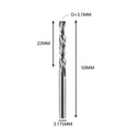 thumbnail image 2 of Compression Milling Cutter Woodwork Cut Two Flutes Spiral Carbide Milling Tool CNC Router Wood End Mill Cutter Bits ,Great Multi-Purpose Application, 2 of 4