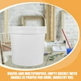 thumbnail image 2 of Phlegsive White Plastic Paint Bucket Empty Paint Pail with Handle Portable Paint Container with Lid, 2 of 5