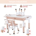 thumbnail image 3 of TLSUNNY Kids Table and Chairs Set, W/ Drawers, Graffiti & Building Blocks Double-Sided Tabletop, Toddler Activity Desk Set for Nursery, Home, 3 of 11