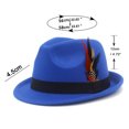 thumbnail image 4 of Unisex Top Wool Bowler Hat With Satin Lined Sizes S To Xl Purple L, 4 of 4