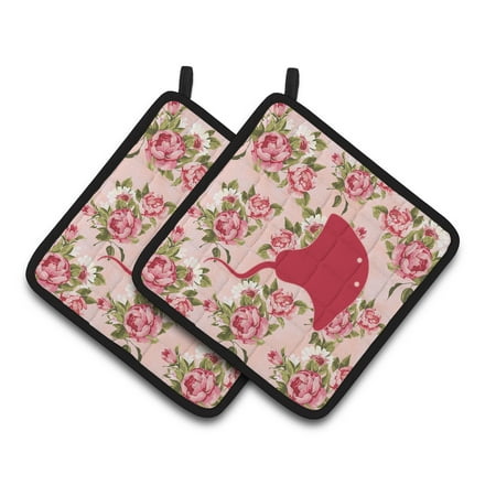 

Stingray Shabby Chic Pink Roses Pair of Pot Holders