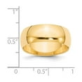 thumbnail image 4 of Auriga Fine Jewelry 14K Yellow Gold 8mm Half Round Wedding Band for Men Size 12.5, 4 of 5