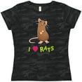 thumbnail image 3 of Inktastic I Love Rats Women's T-Shirt, 3 of 5