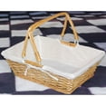 thumbnail image 4 of Rectangular Willow Basket with White Fabric Lining, 4 of 5