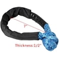 thumbnail image 4 of Astra Depot Set 2PCS Blue 1/2" Soft Shackle Synthetic Rope with Protective Sleeve 38,000LBs Max Breaking WLL 15,000 LBs 7.5 Tons, 4 of 8