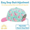 thumbnail image 3 of JAN & JUL Girls' Cotton Baseball Cap, Lightweight Trucker Hat for Kids (XL: 5-12 Years, Pink Daisy), 3 of 6