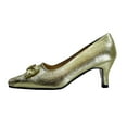 thumbnail image 3 of FLORAL Sage Women Wide Width Evening Glitter Dress Pumps With Bow GOLD 12, 3 of 6