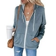 thumbnail image 3 of Sudaderas casuales, sudaderas casuales para mujer, sudaderas largas con cordón para mujer, sudaderas casuales para mujer, diseño fácil de usar, 3 of 5