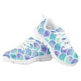 thumbnail image 4 of Pzuqiu Mermaid Kids Tennis Shoes Girls Size 5 Lightweight Athletic Shoes Lace Up Boys Running Sports Shoes Outdoor Breathable Mesh Sneakers, 4 of 5