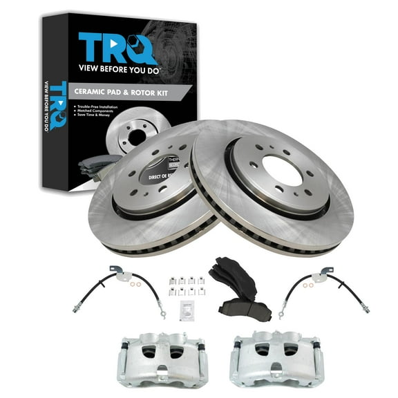 TRQ Front Ceramic Brake Pad & Rotor Kit Fits 2012-2014 Ford F-150 BKA33391
