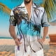 thumbnail image 5 of Camisas Deportivas Hombre Camisa superior de de verano para hombres Camisa de ocio con botones en la playa de la playa Blusas superiores informales de manga corta (Light blue, M), 5 of 7