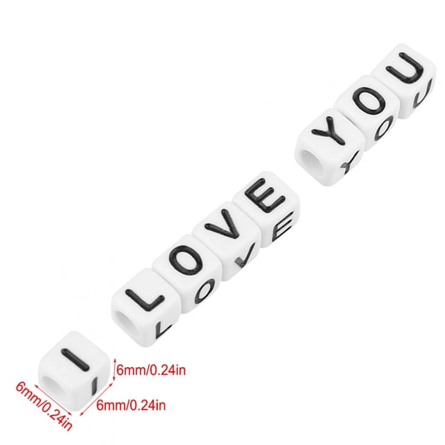Small Letter Beads Practical Square Letter Beads, 300Pcs Alphabet Beads, Alphabet Bead Kit Alphabet Letter Beads Letter Bead Kit For Bracelets DIY Crafts