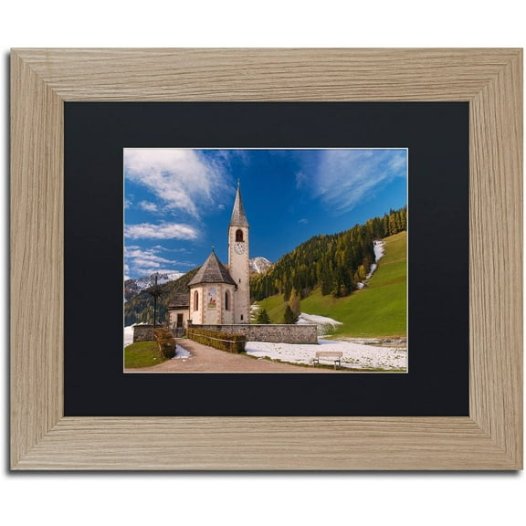 Trademark Fine Art "San Vito Di Braies" Canvas Art by Michael Blanchette Photography Black Matte, Birch Frame