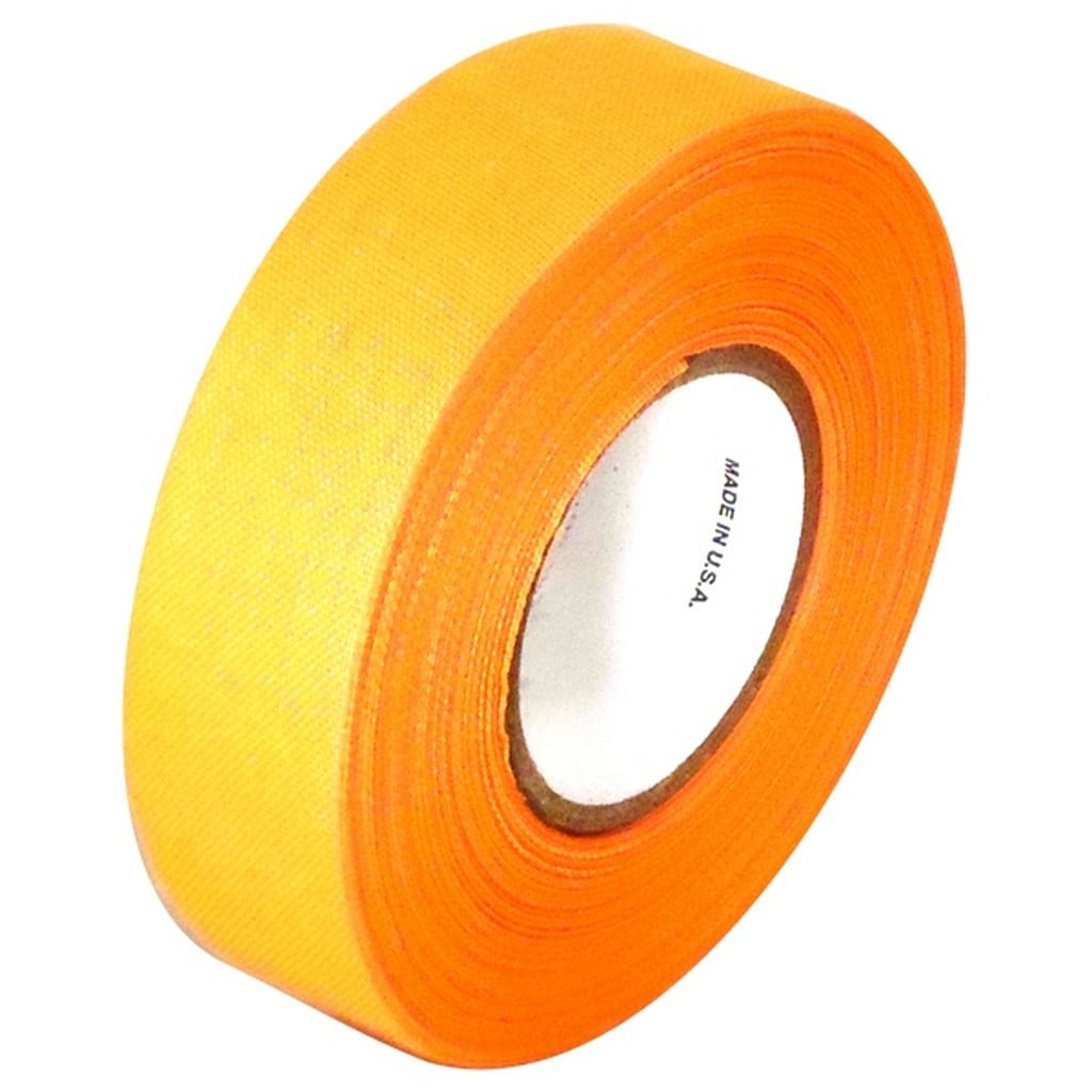 Fluorescent Orange Cloth Hockey Stick Tape 1 inch x 20 yards