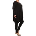 thumbnail image 2 of Women's Trendy Style Plus Size Long Sleeves Solid Tunic Top, 2 of 4