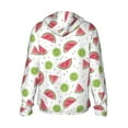 thumbnail image 3 of Kdxio Watermelon And Kiwi Print Women Men Sun Protection UPF 50+ Jackets Zip Up Long Sleeve Hoodie Hiking Lightweight with Pockets, 3 of 8