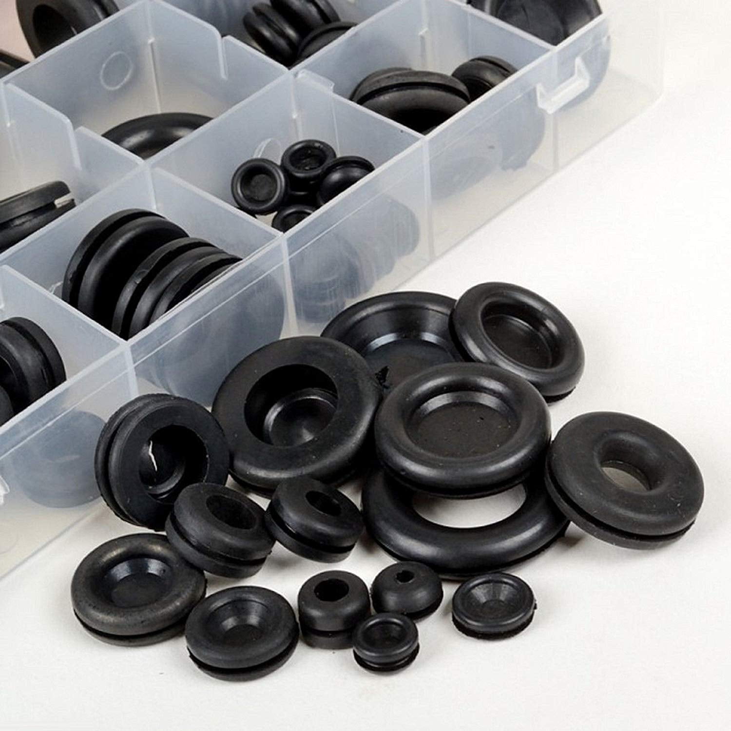 125Pc Rubber Grommet Assortment Firewall Hole Plug Set Electrical Wire Gasket, WennoW 125Pc