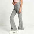 thumbnail image 4 of RQYYD School Uniform Pants for Girls Bell Bottom Pants High Stretch Elastic Waist Flare Trousers Size 5-16 Years Teen Girls Kids Back To School, 4 of 7