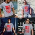 thumbnail image 3 of Greenyef Graphics We The People 1776 Distressed American USA Flag Men's T-Shirt (Gray & Red, Medium), 3 of 6