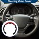 thumbnail image 2 of Funda para volante de cuero artificial PU ABS Protector de volante de coche Negro Rojo 1Pc, 2 of 6
