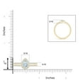 thumbnail image 4 of ANGARA Natural Pear Aquamarine and Diamond Halo Split Shank Ring in 14K Yellow Gold for Women (Size-6x4mm) | March Birthstone, Birthday, Anniversary, Jewelry Gift for Women | Natural Aquamarine Ring, 4 of 9