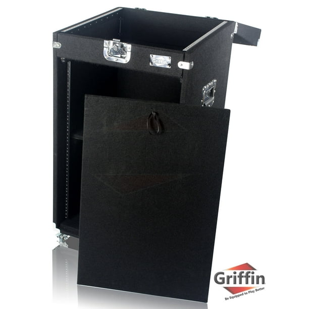 Ultimate Rackmount Studio Mixer Cabinet Road Case By Griffin 25u Space Saving Pro Audio Stand Equipment Travel Flight Case For Pa Dj Music Gear Carpeted Interior Cart Security Convenience Walmart Com