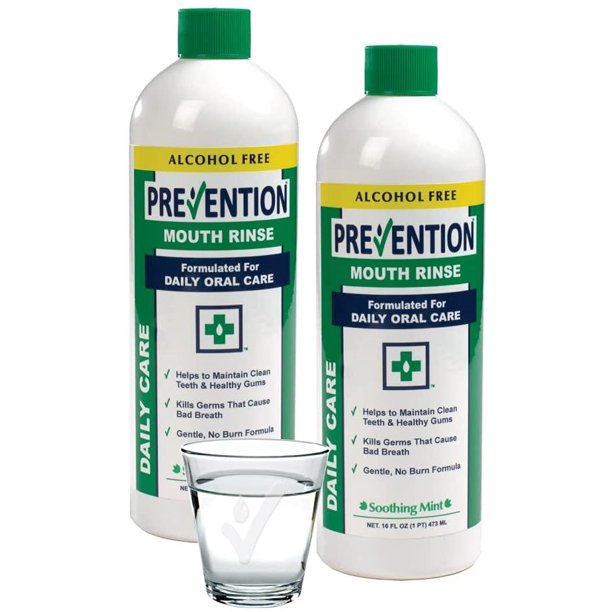Prevention Daily Care Alcohol Free Mouthwash 2 Pack No Burn Alcohol