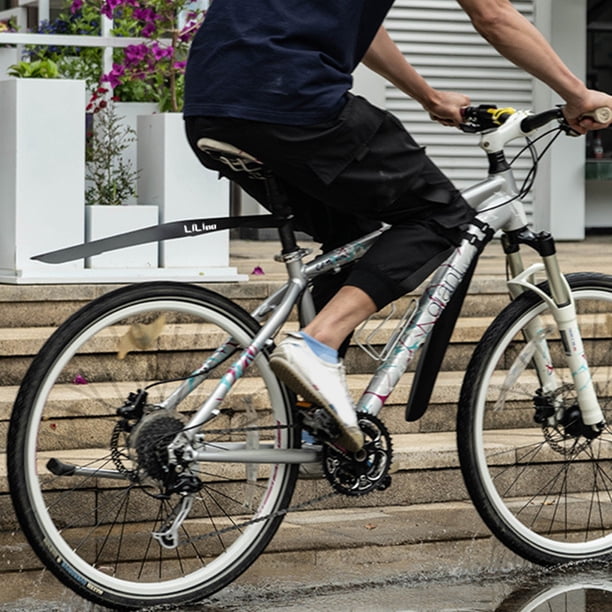 Bicicleta Kits de guardabarros plegables Guardabarros Ndcxsfigh de rueda de neumático trasero para piñón fijo MTB Bike Black