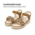 thumbnail image 2 of DREAM PAIRS Girls Sandals Espadrille Flatform Platform Wedge Open Toe Summer Shoes, 2 of 6