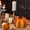 Round, variant on Resin Artificial Harvest Pumpkin Thanksgiving Pumpkin Halloween Party Supplies Handmade Realistic for Decorating Embellishing and Displaying Long