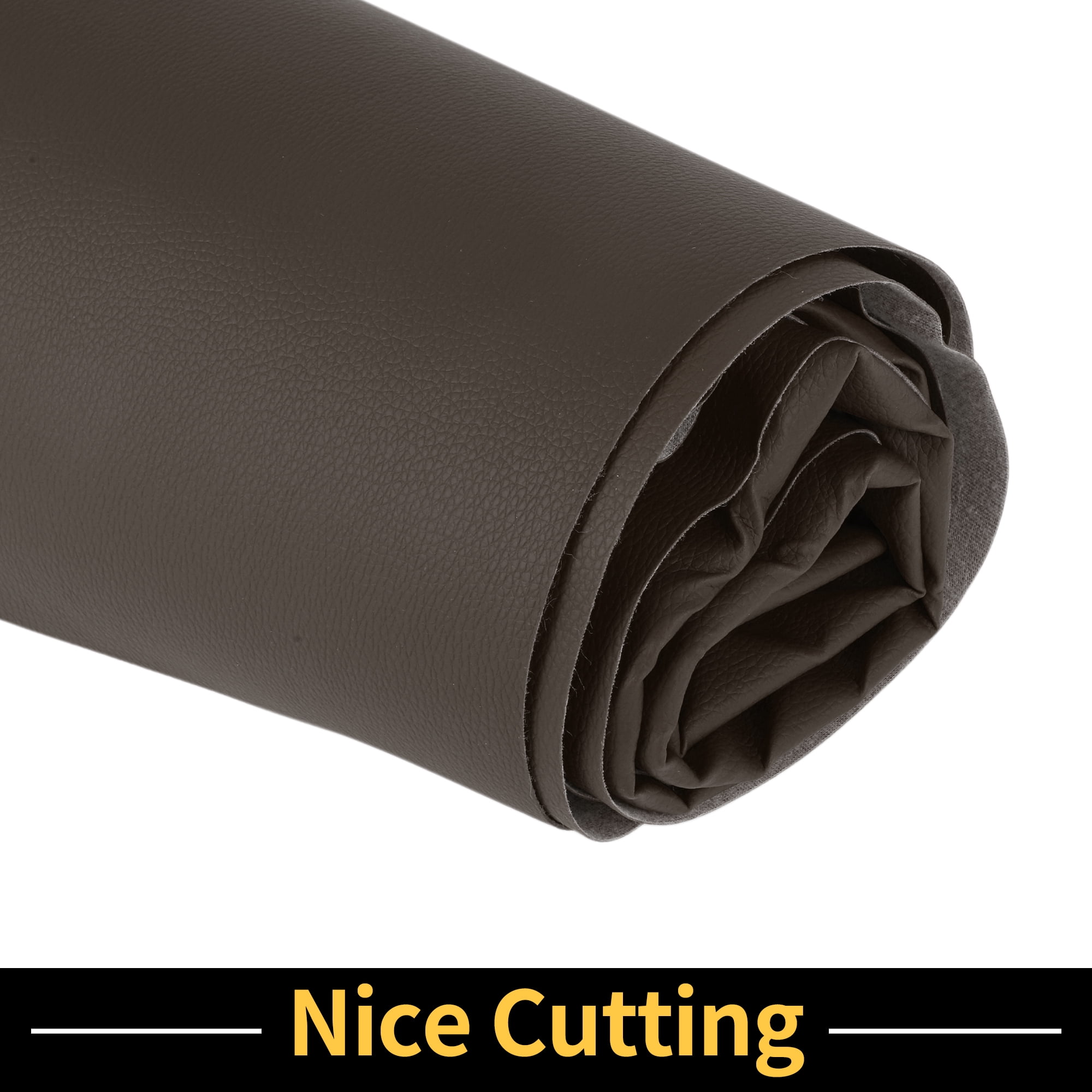 Unique Bargains Leather Fabric Upholstery Leather Repair Patch 91x137cm for Automotive Car Boat Seat Sofa Couches Chair Interior Trim DIY Brown 1 Pcs