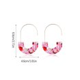 thumbnail image 4 of Pendientes colgantes multicolor liso semicírculo acrílico mujer pendiente regalo de aniversario elegante gancho para la oreja boda playa blanco Ropa, zapatos y accesorios Miscelánea Rojo púrpura Qarigey AP010380-08, 4 of 6