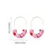 thumbnail image 4 of Pendientes colgantes multicolor liso semicírculo acrílico mujer pendiente regalo de aniversario elegante gancho para la oreja boda playa blanco Ropa, zapatos y accesorios Miscelánea Rojo púrpura Qarigey AP010380-08, 4 of 6