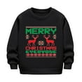 thumbnail image 2 of Sudadera sin capucha para niños, con estampado navideño, cuello redondo, manga larga, forro polar, para niños de talla mediana a grande, blusa de poliéster para niños., 2 of 6