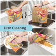 thumbnail image 2 of Yayeee 6 Pack Kitchen Dish Cloths Set for Washing Soft Drying Absorbent Microfiber Towels, Purple Abstract Floral, 2 of 9