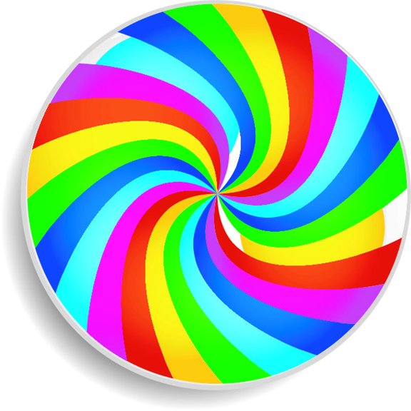 Design With Vinyl Artwork Circle Circular Arranged Colors Wall Decal for Children - Displaying Art Work Themed Décor - Size: 18 In x 18 In