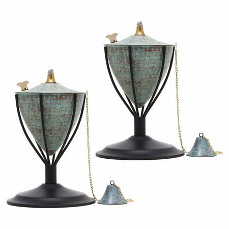 Legends International Amsterdam Tabletop Torch Hammered Patina - 2 Pack