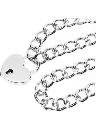Padlock Necklace Lock Chain for Men Women,Gold 
