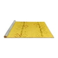 thumbnail image 2 of Ahgly Company Machine Washable Indoor Rectangle Solid Yellow Modern Area Rugs, 2' x 4', 2 of 4