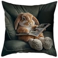 thumbnail image 1 of BotaniNest Decorative Covers For Sofa Bed Armchair Cushion Protector With Hidden Zipper And Pom Poms, 1 of 5