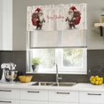 thumbnail image 4 of Christmas Gnomes Curtain Valances for Windows, Kitchen Valance Window Treatments Panel 2 Pack, Snowflake Xmas Red Botanical Rustic Rod Pocket Short Curtains for Bathroom Bedroom 60 x 18 Inch, 4 of 8