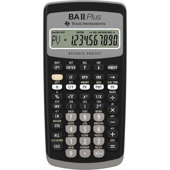 BA II Plus Financial Calculator, Black Medium