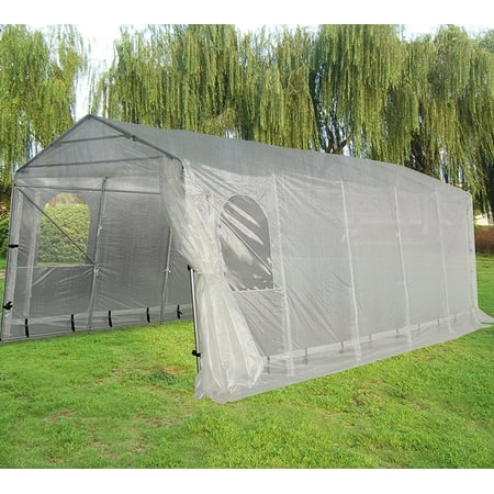 Snow Shed suitable for Bad Weather, Quictent 20'X11' Heavy Duty Carport Garage Car Shelter with Observation