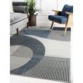 thumbnail image 1 of LaDole Rugs 2x3 ft Modern Premium Doormat | Geometric Small Carpet For Entry Way, Hallway, Home Office, Entrance Indoor Floor Décor | Blue Grey, 1 of 5