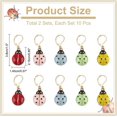 thumbnail image 3 of 20Pcs Beetle Charm Stitch Markers, 5 Colors Beetle Alloy Enamel Crochet Charms Removable Locking Stitch Marker with 304 Stainless Steel Clasp for Sewing Accessories Quilting Jewelry, 3 of 6