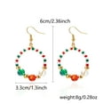 thumbnail image 4 of Yoyauz Women's Christmas Earrings Cute Christmas Ribbon Bow Garland Bell Red Green Holiday Pendant Earrings Christmas Holiday Jewelry Party Gifts, 4 of 5