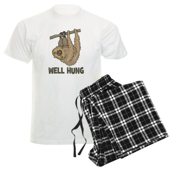 CafePress - The Well Hung Sloth Pajamas - Men's Light Loose Fit Cotton Pajama Set