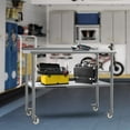 thumbnail image 6 of ROVSUN 36'' x 24'' Stainless Steel Table for Prep with Backsplash & Wheels, 6 of 8